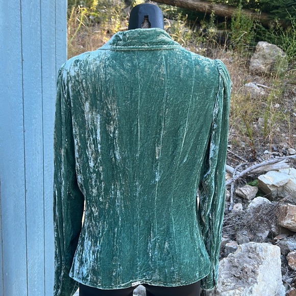 Elie Tahari fitted jacket beautiful soft Velvet fully lined classy Boho sz S - Picture 3 of 11